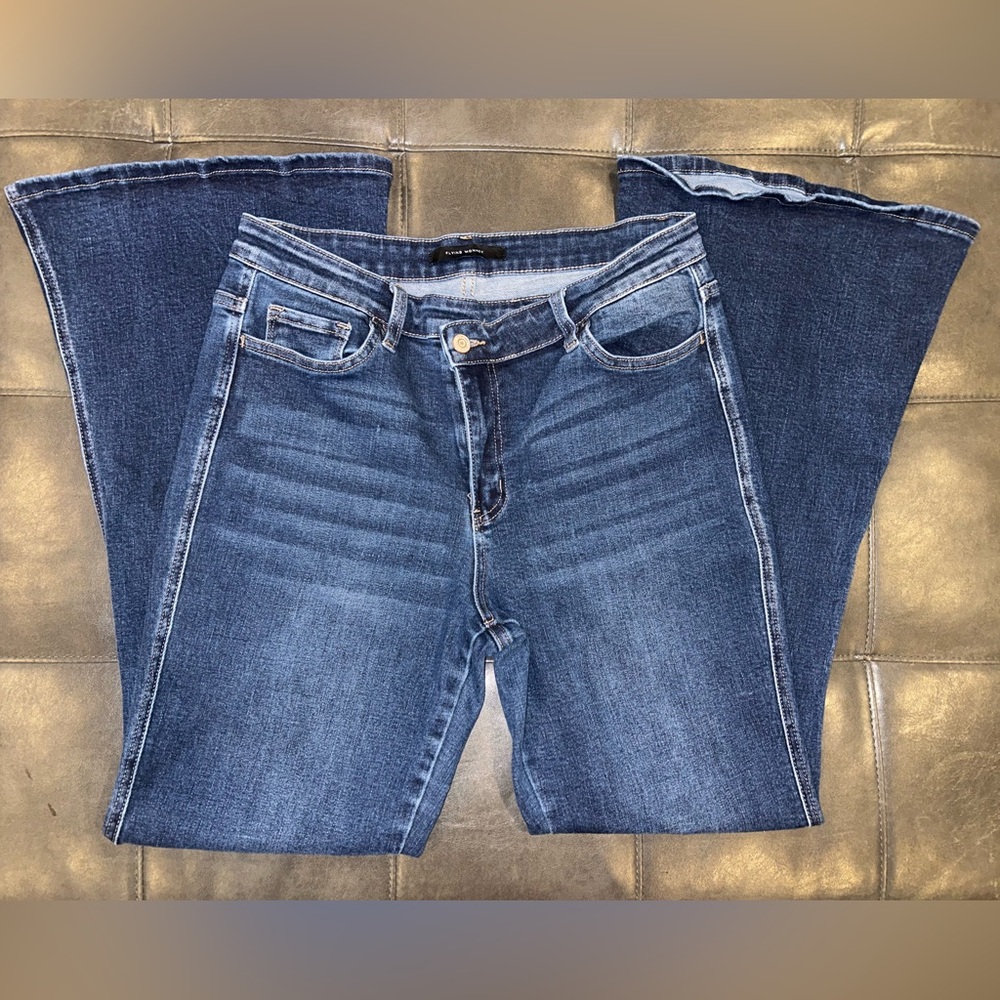 Flying Monkey Blue Flare Wide Leg Jeans